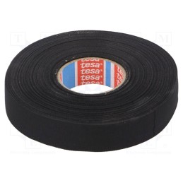 1 pcs x TESA - 51006-00000-00 - Tape: textile, W: 19mm, L: 25m, Thk: 300um, Automotive, black, 150°C