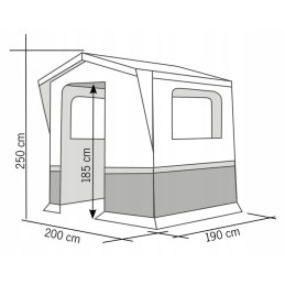 Tourist tent kitchen Alicante 200x190