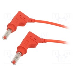 1 pcs x STu00c4UBLI - 66.9405-15022 - Test lead, 19A, banana plug 4mm,both sides, Len: 1.5m, red