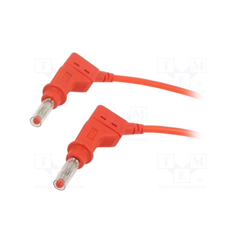 1 pcs x STu00c4UBLI - 66.9405-15022 - Test lead, 19A, banana plug 4mm,both sides, Len: 1.5m, red