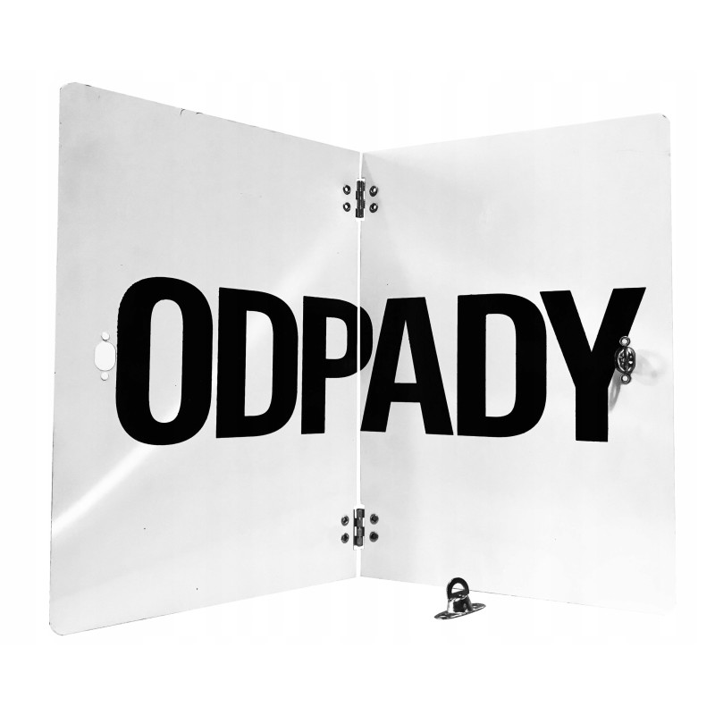 Collapsible waste vehicle information board