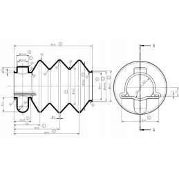 Cover for the bellows of the overrun device of the Knott hitch KF7 5 KF13 KF20 KF2