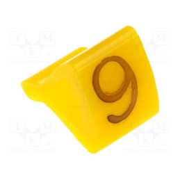 1 pcg x KURANT - MZ-1/9 - Markers, Marking: 9, 1.7÷3.5mm, H: 7mm, A: 6mm, -30÷100°C, leaded