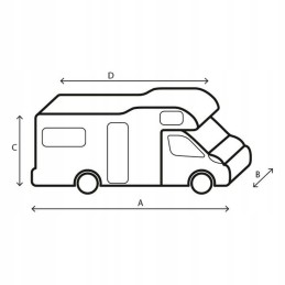 Camper cover, motorhome 8 brunner