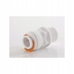 Plug connector with external thread for a camper