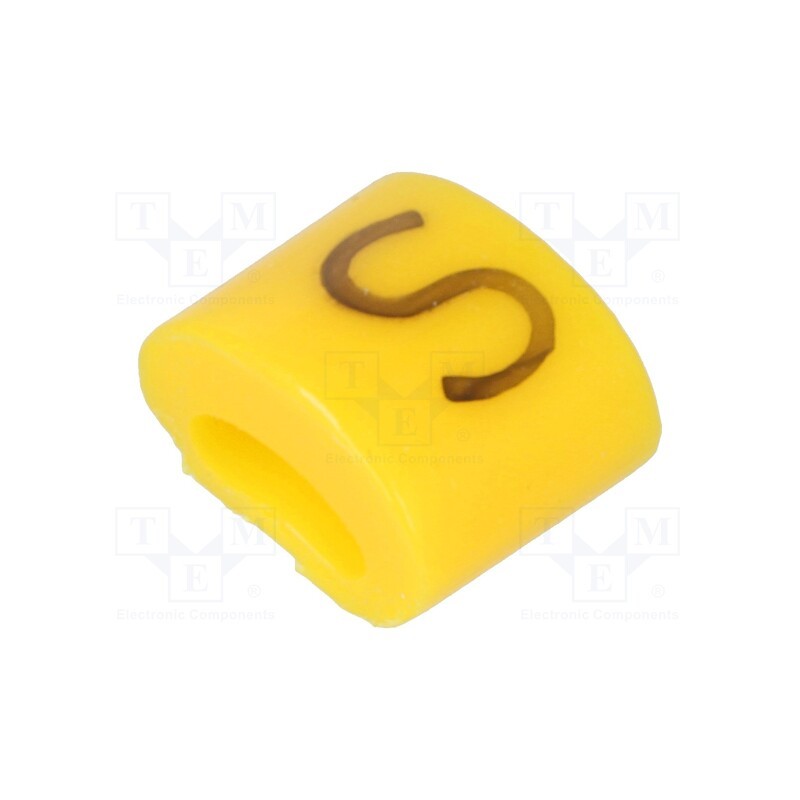 1 pcg x KURANT - MZ-0/S - Markers, Marking: S, 1.1÷2.5mm, H: 3mm, A: 6mm, -30÷100°C, leaded