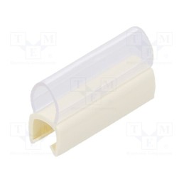 1 pcg x PARTEX - PTC20015A9 - Markers, Marking: empty, 3÷4mm, PVC, white, -30÷60°C, push-in