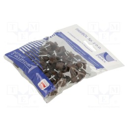 1 pcg x PAWBOL - H.7018B -50 - Holder, brown, for flat cable,YDYp 3x2,5, 50pcs, with a nail