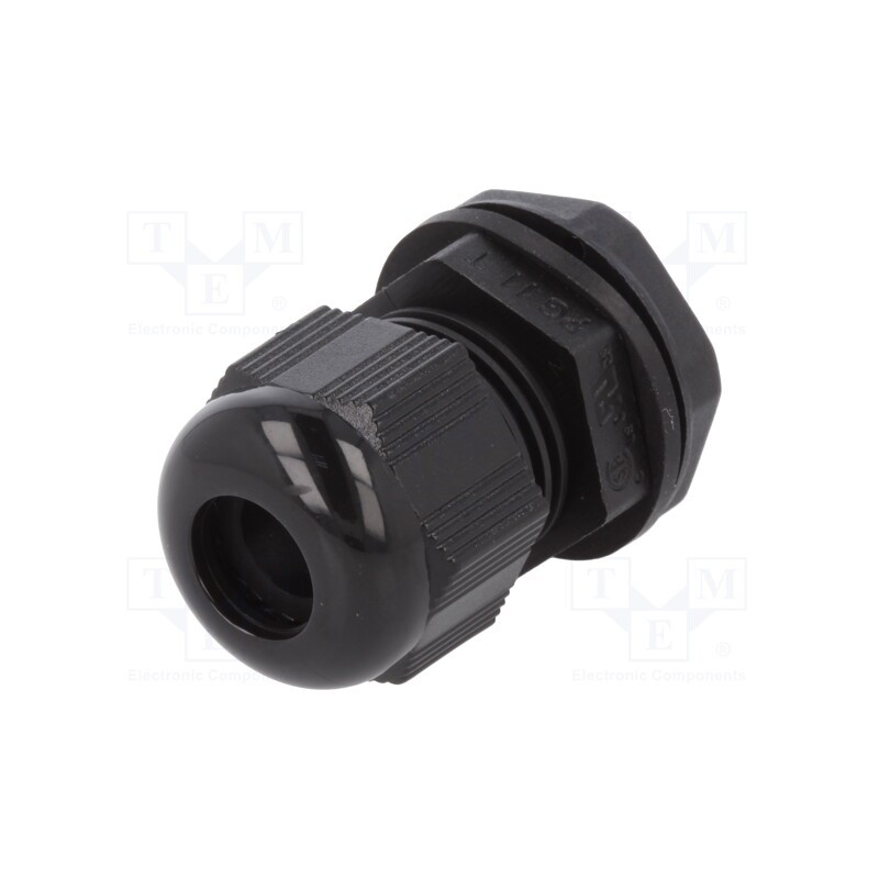 1 pcg x ALPHA WIRE - PPC11 BK080 - Cable gland, PG11, IP66,IP68, polyamide, black, 10pcs.