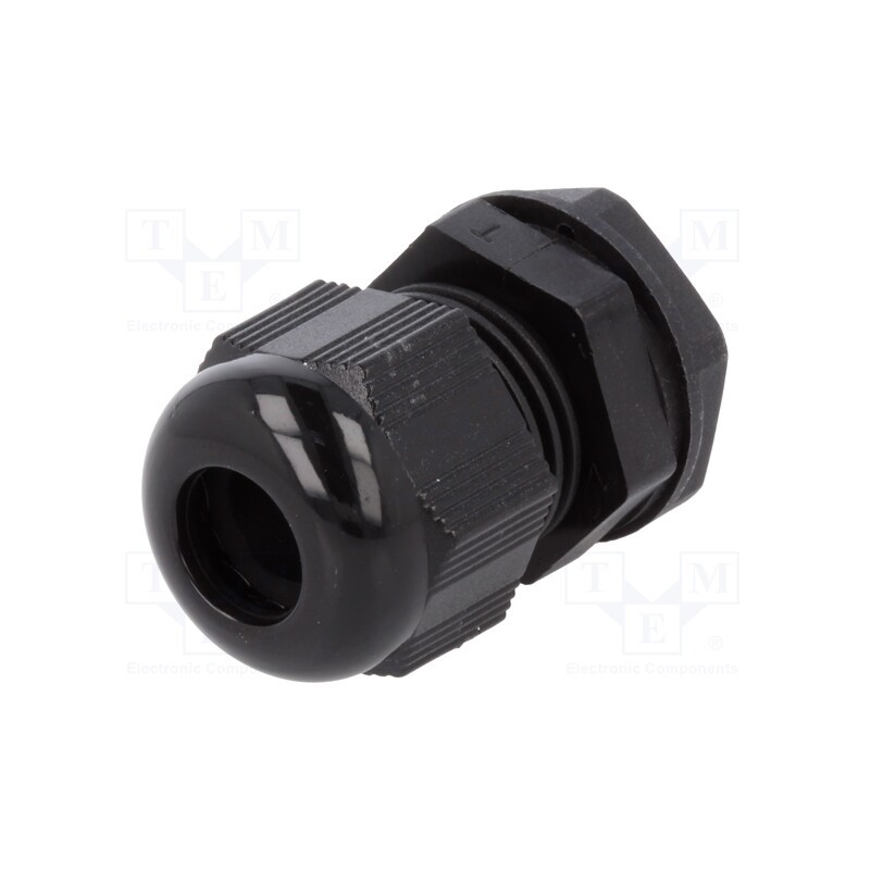 1 pcg x ALPHA WIRE - PMC16 BK080 - Cable gland, M16, 1.5, IP66,IP68, polyamide, black, 10pcs.