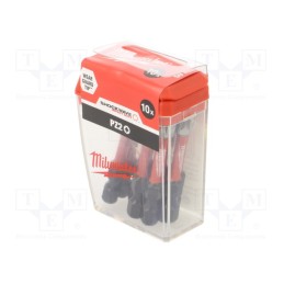 1 pcg x Milwaukee - 4932430866 - Screwdriver bit, Pozidriv®, PZ2, Overall len: 50mm, 10pcs.