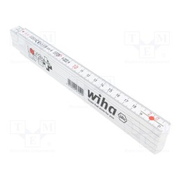 1 pcs x WIHA - 27059 - Folding ruler, L: 2m, Width: 15mm, white