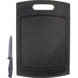 Steuber graphite cutting board with knife