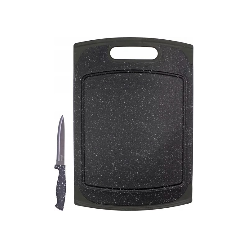 Steuber graphite cutting board with knife