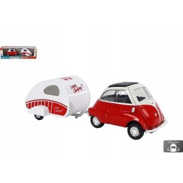 BMW isetta 250 metal model with trailer 18 5 cm