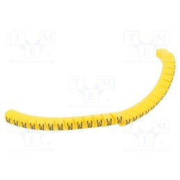 1 pcg x PARTEX - PA-10003PV40.W - Markers, Marking: W, 2.5÷5mm, PVC, yellow, -30÷60°C, leaded, PA-1