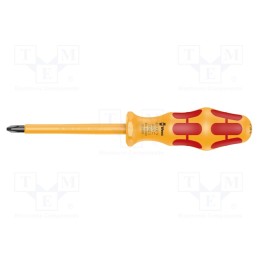1 pcs x WERA - 5051603001 - Screwdriver, insulated, Phillips, PH2, Blade length: 100mm