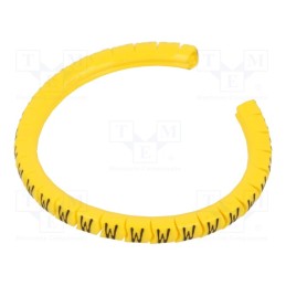 1 pcg x PARTEX - PA-02003PV40.W - Markers, Marking: W, 1.3÷3mm, PVC, yellow, -30÷60°C, leaded, PA-02