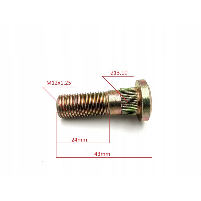 Rear wheel bolt stud nissan j01 d01 10 18 m12