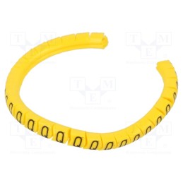1 pcg x PARTEX - PA-02003PV40.Q - Markers, Marking: Q, 1.3÷3mm, PVC, yellow, -30÷60°C, leaded, PA-02