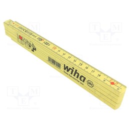 1 pcs x WIHA - 27055 - Folding ruler, L: 2m, Width: 15mm, yellow