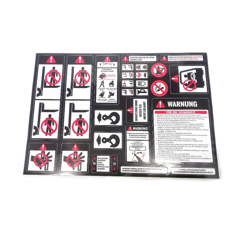 Set of warning stickers e0048244 universal