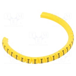 1 pcg x PARTEX - PA-02003PV40.I - Markers, Marking: I, 1.3÷3mm, PVC, yellow, -30÷60°C, leaded, PA-02