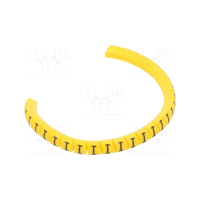 1 pcg x PARTEX - PA-02003PV40.I - Markers, Marking: I, 1.3÷3mm, PVC, yellow, -30÷60°C, leaded, PA-02