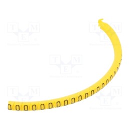 1 pcg x PARTEX - PA-02003PV40.0 - Markers, Marking: 0, 1.3÷3mm, PVC, yellow, -30÷60°C, leaded, PA-02