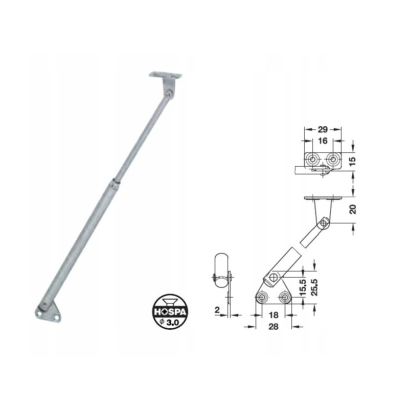 Camper trailer lift for furniture hatch 250mm