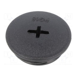 1 pcg x ALPHA WIRE - HPP16 BK080 - Stopper, PG16, polyamide, black, Thread: PG, 6mm, 10pcs.