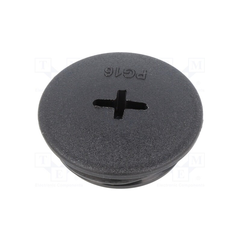 1 pcg x ALPHA WIRE - HPP16 BK080 - Stopper, PG16, polyamide, black, Thread: PG, 6mm, 10pcs.