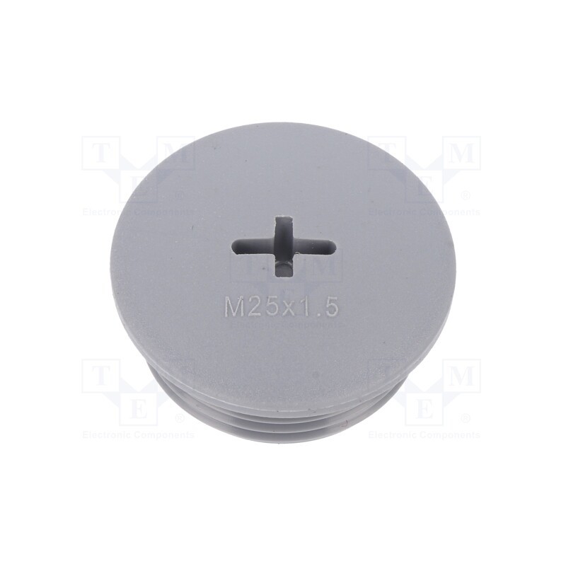 1 pcg x ALPHA WIRE - HPM25 SL080 - Stopper, M25, 1.5, polyamide, dark grey, Thread: metric, 10mm