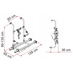 Dethleffs Hymer Fiamma bike rack for camper