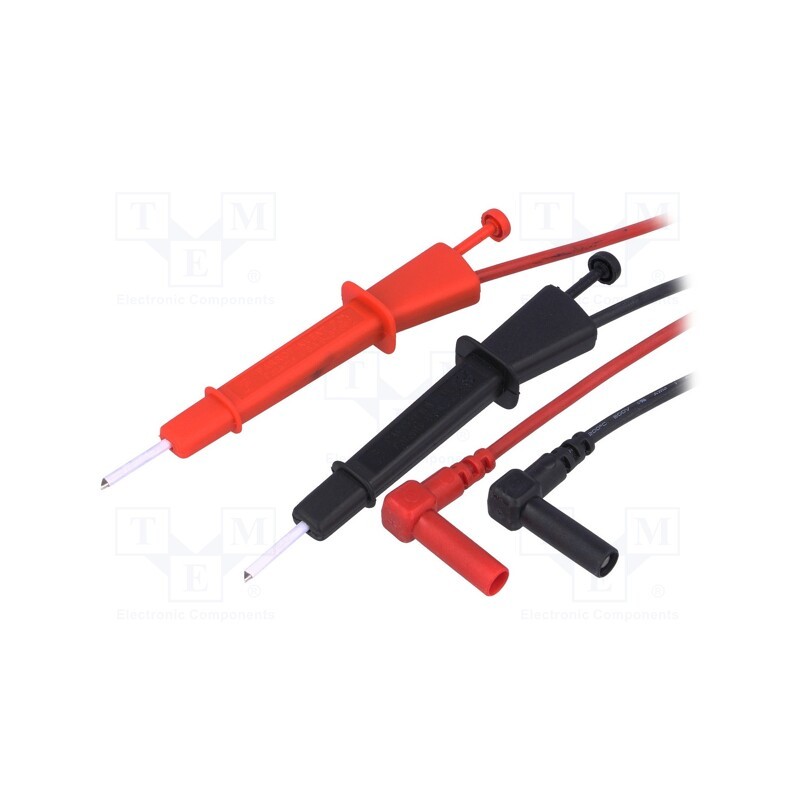 1 set x PARROT INVENT - PCX W2 - Test leads, Urated: 600V, Len: 1m, test leads x2, red and black