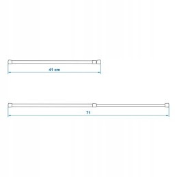 Cabinet strut, rail, polka crossbar, up to 71 cm