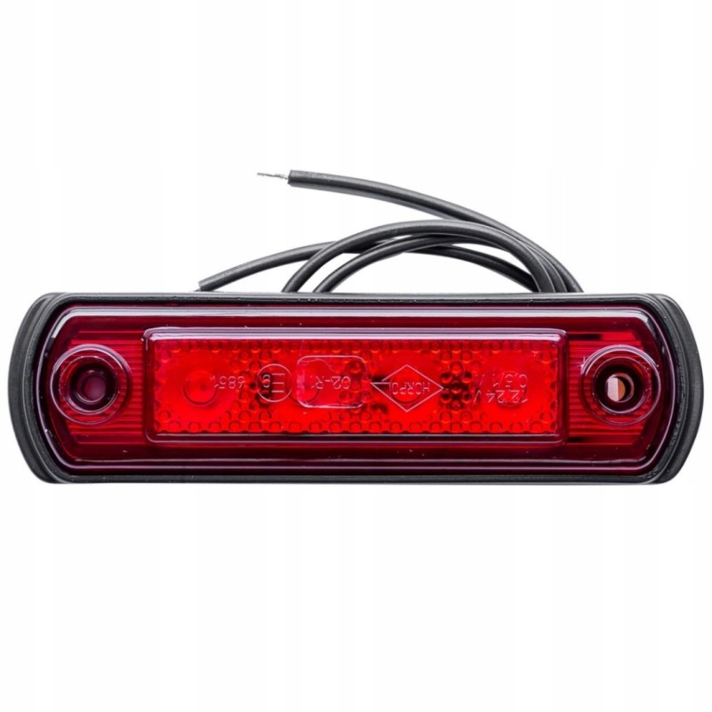 Red LED marker lamp on a rubber base