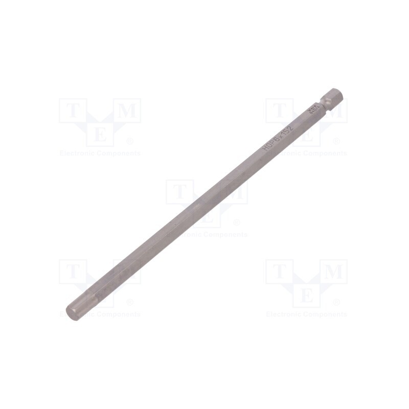 1 pcs x WERA - 5059636001 - Screwdriver bit, hex key, HEX 6mm, Overall len: 152mm