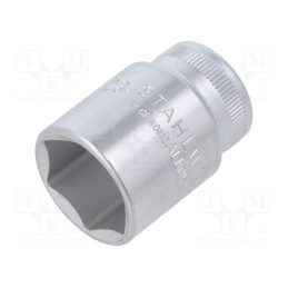 1 pcs x STAHLWILLE - 3030023 - Socket, 6-angles,socket spanner, HEX 23mm, 1/2', 42mm, short