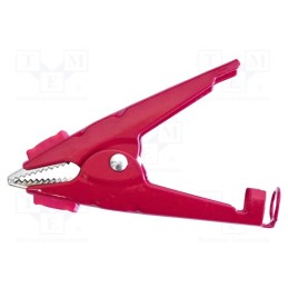 1 pcs x MUELLER ELECTRIC - BU-116K-2 - Kelvin crocodile clip, 100A, Grip capac: max.51mm, red, soldered