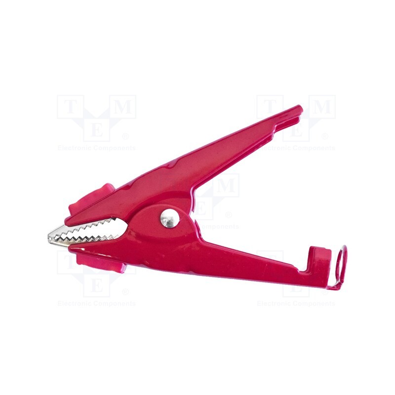 1 pcs x MUELLER ELECTRIC - BU-116K-2 - Kelvin crocodile clip, 100A, Grip capac: max.51mm, red, soldered