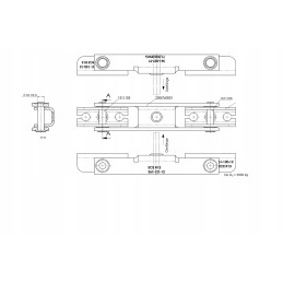 Double T-bar for Alko brake lines for a two-axle trailer