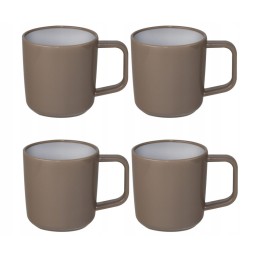 Kampa Coffee mugs, 4 pcs, brown non slip