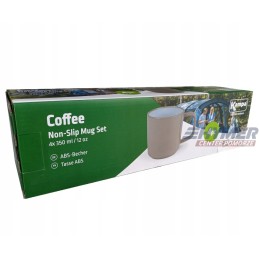 Kampa Coffee mugs, 4 pcs, brown non slip