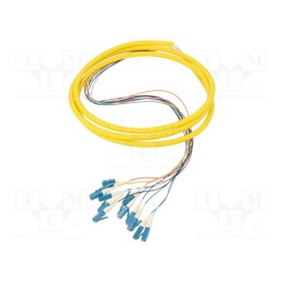 1 pcs x QOLTEC - 54359 - Optic fiber pigtail, LC/UPC,fiber, 2m, Input: fiber x12