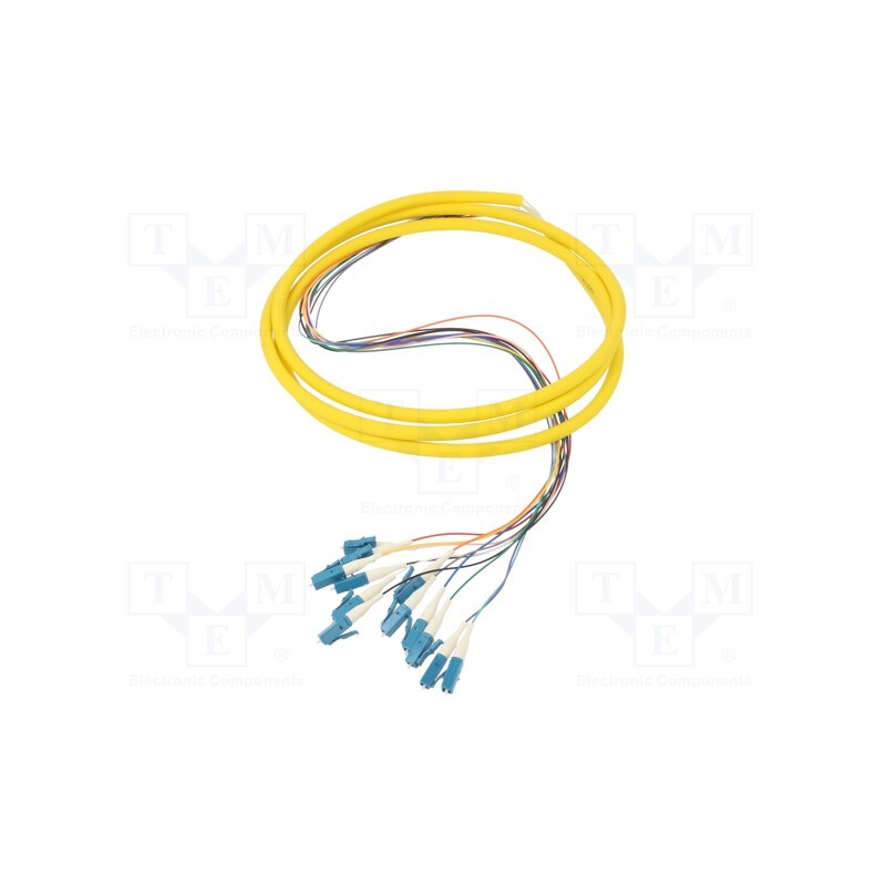 1 pcs x QOLTEC - 54359 - Optic fiber pigtail, LC/UPC,fiber, 2m, Input: fiber x12