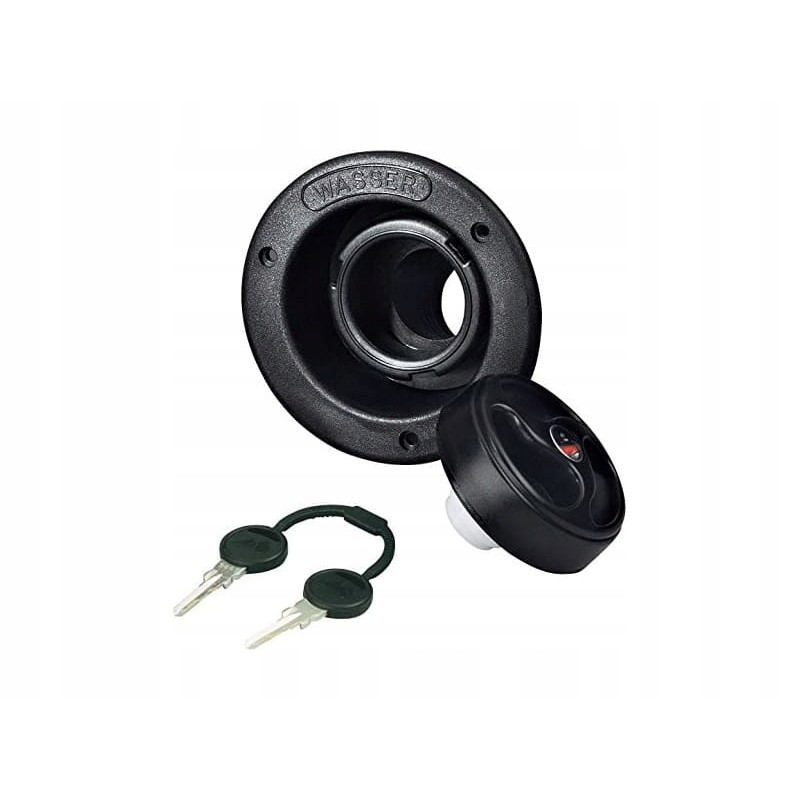 Water filler, water socket with plug for camper trailer, black lilies