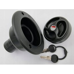 Water filler, water socket with plug for camper trailer, black lilies