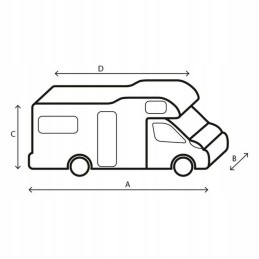 Cover for alcove camper up to 7m Brunner