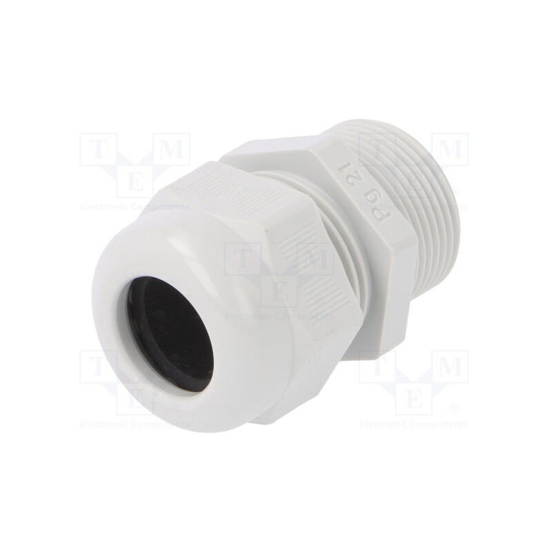 1 pcs x OBO BETTERMANN - V-TEC L PG21 LGR - Cable gland, with long thread, PG21, IP68, polyamide, light grey